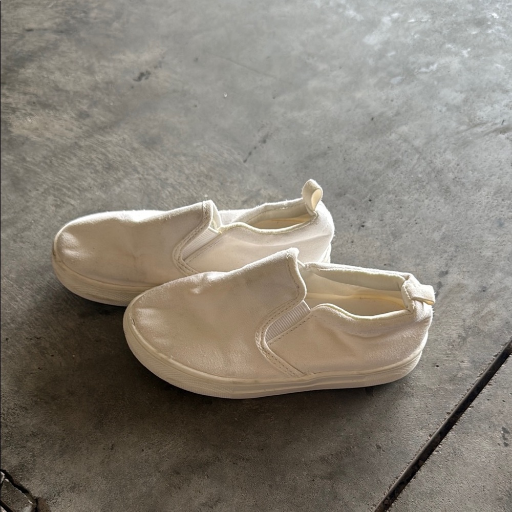 Kids White Slip-On Shoes